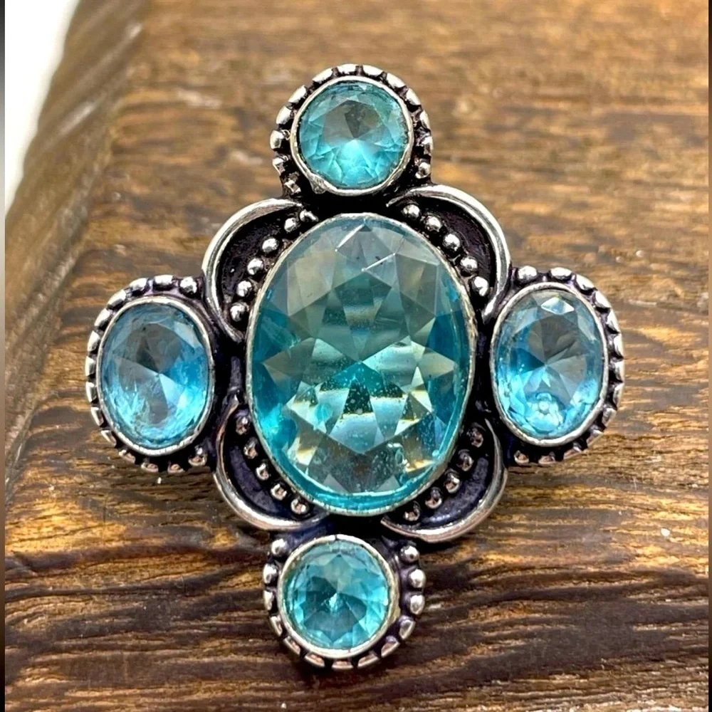 Blue Glass Ring